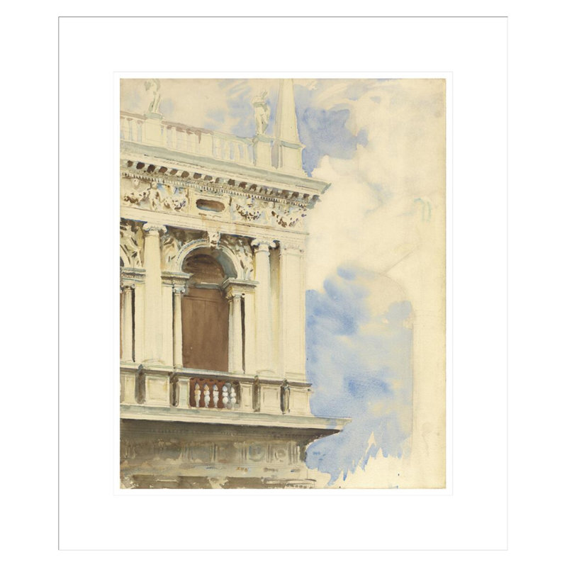 «The Library in Venice» par John Singer Sargent, impression giclée encadrée, H 20,86 po x l 17,75 po