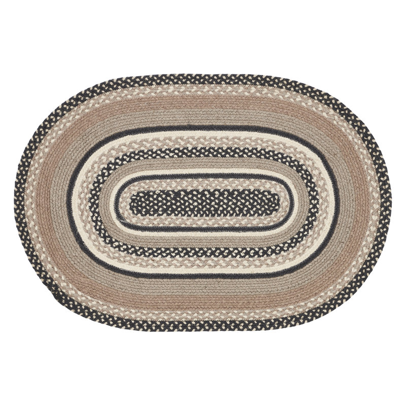 Tapis en jute gris anthracite Sawyer Mill, Ovale 2 pi x 3 pi