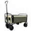 Chariot de chariot pliable d'une capacité de 440 lb avec système de cerclage et doublure en plastique 3 pièces, idéal pour la plage, le camping et le jardinage