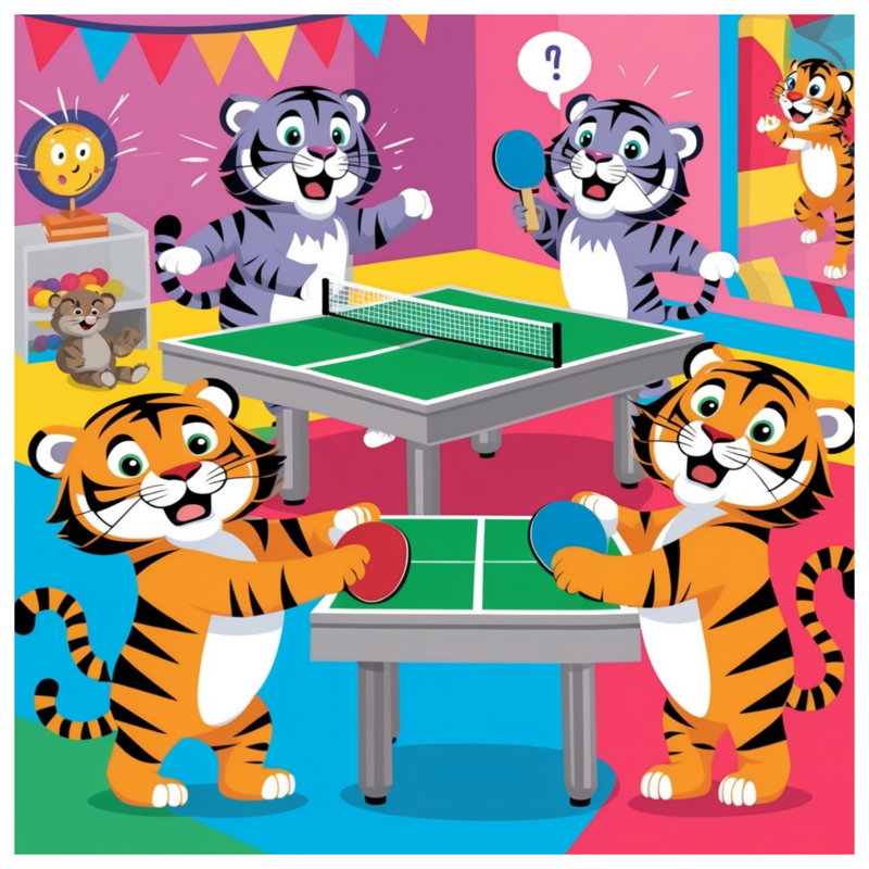 Tapis de bain tennis de table Tigers, L 34 po x L 21 po