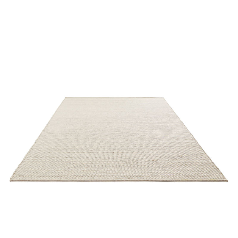 Arees Solid Colour Wool Hand Woven Area Rug, Rectangular 60 x 110cm