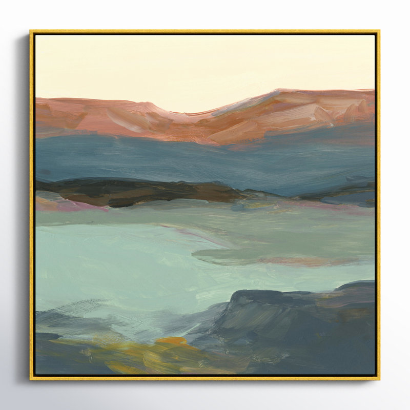 «Euzelia Rolling Bluff» par Carol Robinson - reproduction d'art, Toile encadrée, H 37,5 po x l 37,5 po, Doré