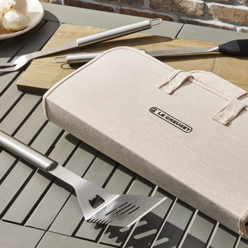 Le Creuset BBQ 4-piece Stainless Steel Tool Set with Carry Case