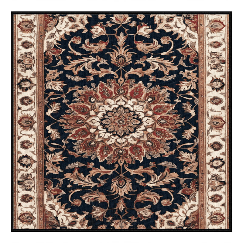 Tapis brun lavable à la machine, Carré 4 pi