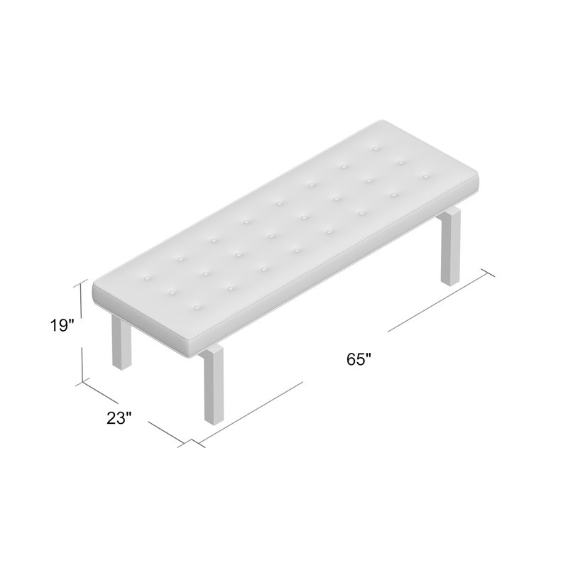 Ceslie Upholstered Bench, Charcoal