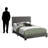 Lehana Transitional Upholstered Full Size Bed in Gray, 45.56'' H X 57.72'' W X 80.06'' L