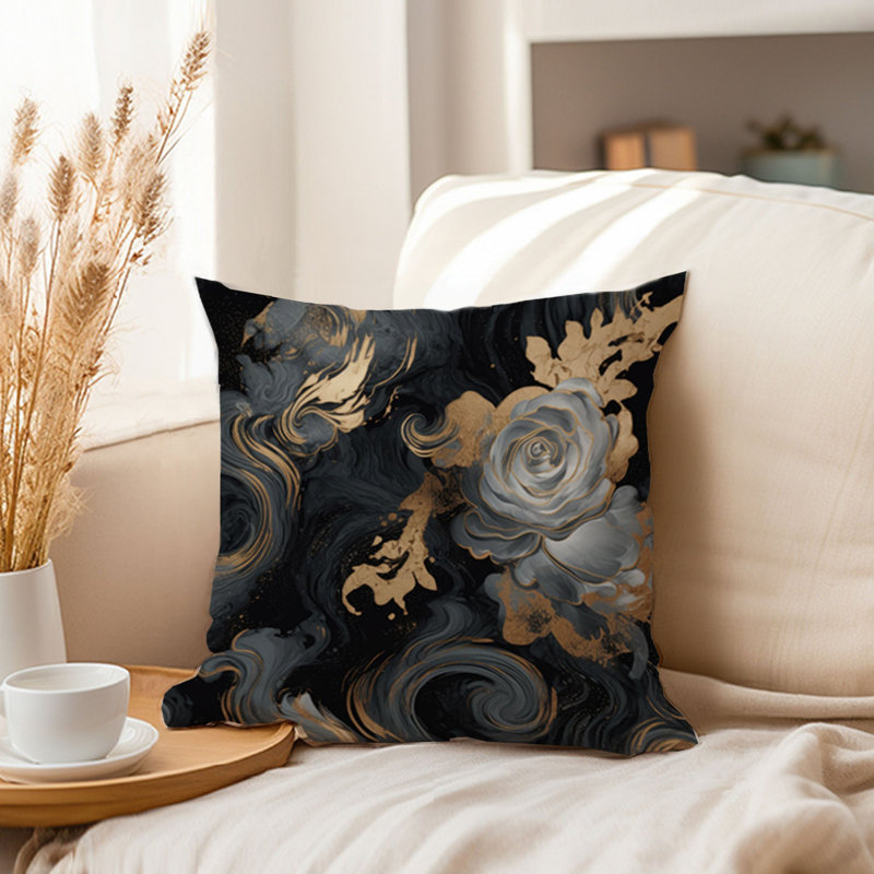 Floral Luxe Rose Flowers VIII Modern, 16"H x 16"W