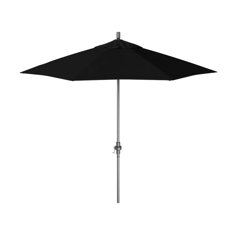 Parasol de marché 9 pi Santana Praneeth, Gris, Palm Hunter - Pacifica Premium