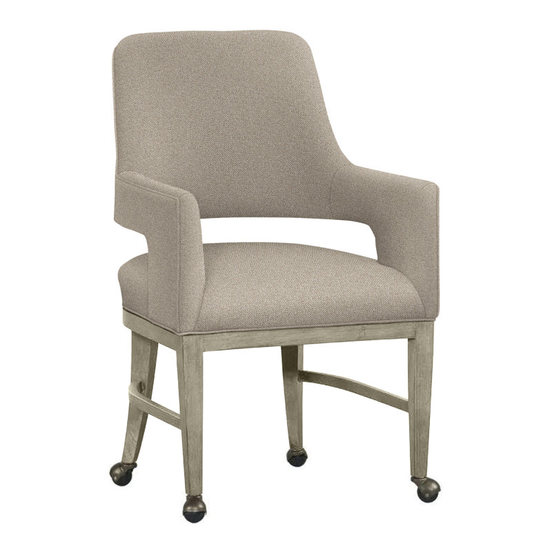 Chaise avec accoudoirs Josie, Amande chamois, Sable 9508