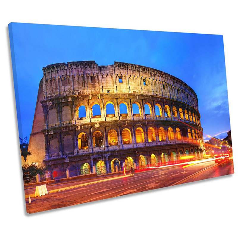 Rome Italy Colosseum - Wrapped Canvas Print, 50.8cm H x 76.2cm W x 2cm D