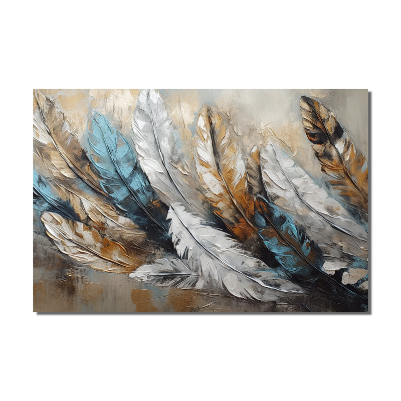 «Gold Feather Extravaganza II - Glam Feather», art mural