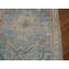 Light Washed Out Blue Color Tribal Geometric Design Antique Cotton Agra Rug