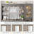 Farmhouse  Vanity Desk With Charging Station And Sliding Mirror  & Lights  Vanity Desk With Large Storage  Makeup Vanity For Bedroom-1328366217
