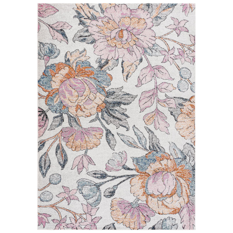 Aria Performance Floral Indoor Rug, 5'-1" X 7'-3" Rectangle