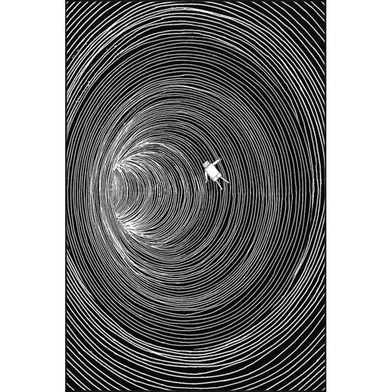 Tapis décoratif à motif de trous noirs lavable à la machine, Tapis de couloir 2 pi 6 po x 6 pi 7 po inclus