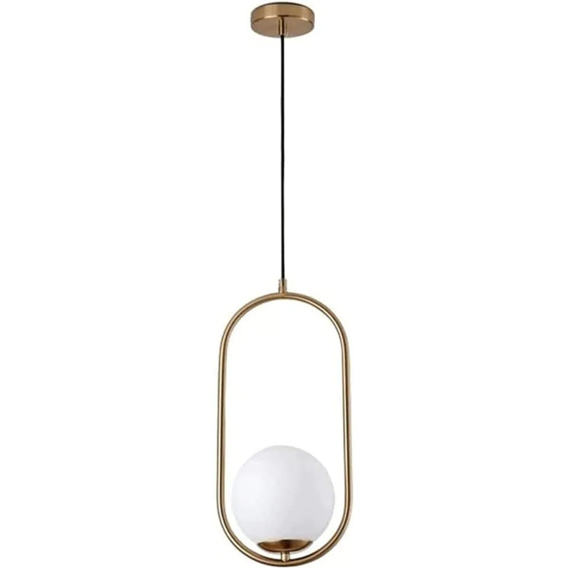 Pendant Lighting Modern Style Chandelier-Modern Ceiling Light White Frosted Globe Glass Lampshade Pendant Light Kitchen
