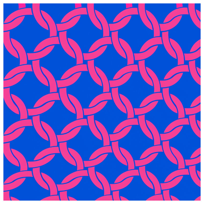 Couvertures à motif entrelacé rose et bleu, L 60 po x H 80 po
