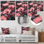 Marguerites roses et noires monochromes photo IV - décorations murales marguerites-1225775827-1225775828