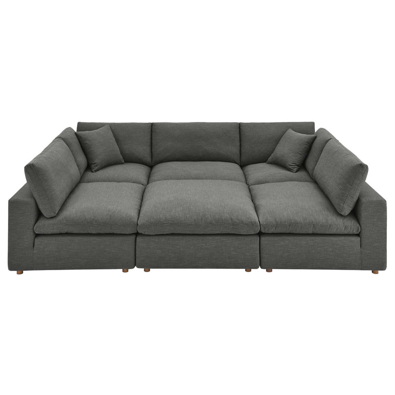 Canapé modulaire 6 pièces Commix, Polyester gris