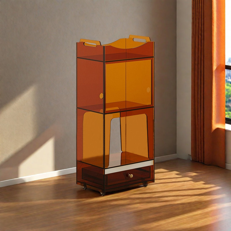 Bibliothèque de rangement de style italien, Brun