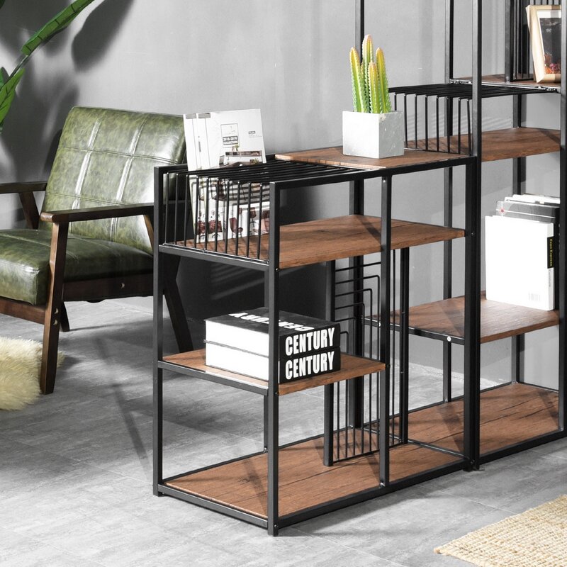 17 Stories Shultz Geometric Bookcase & Reviews | Wayfair