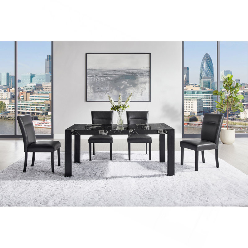 Dahiris Black Dining Table, Black