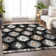 Premium Machine Washable Prisco Black Rug