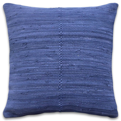PILLOWPIA 100% Cotton Chindi Lumbar Pillow Cover with Brass Zipper | Handwoven Accent