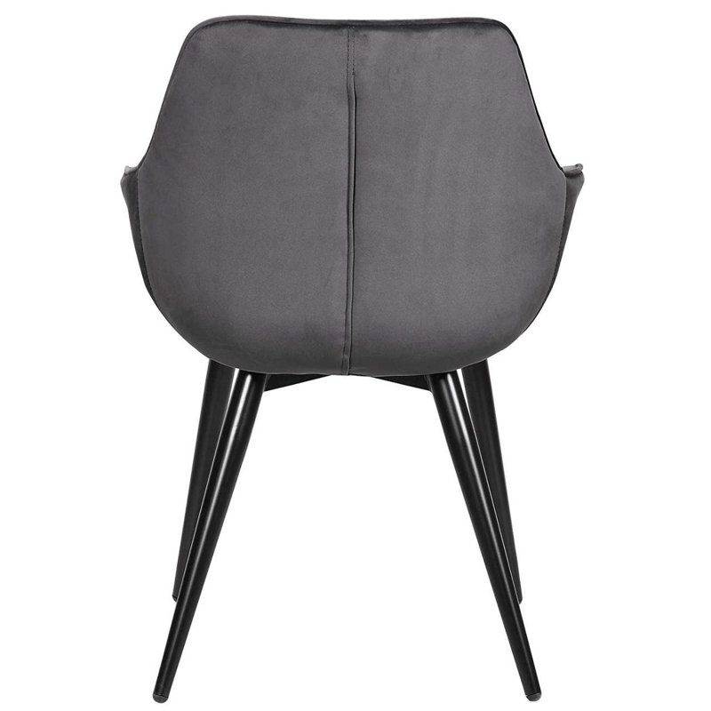 Alinblot Upholstered Armchair, Dark Grey Velvet