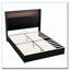 Cadre de lit doux en velours capitonné avec port USB et veilleuse, tête de lit haute 52 po avec rivets-1603809017-1603809019