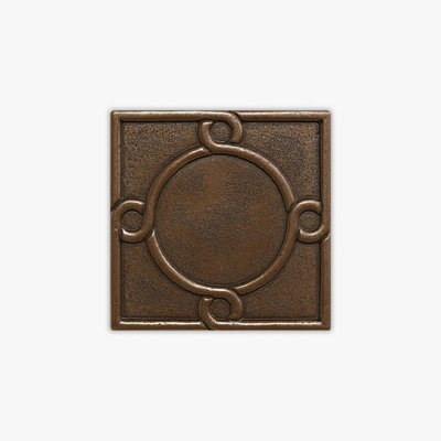 Patina Bronze Natural Threads Polyurethane 4x4 Decorative Insert