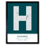 Huambo City Map Huambo Teal - Single Picture Frame Typography
