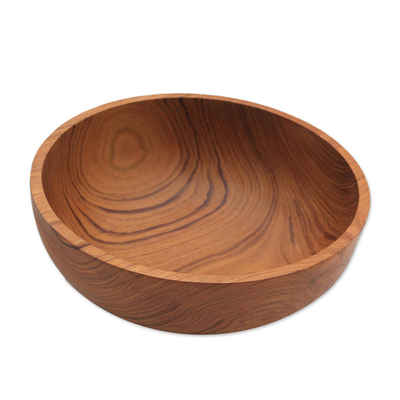Millwood Pines Loftus Teak Serving Bowl