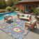 Gregori Blue Rose Farmhouse Rug