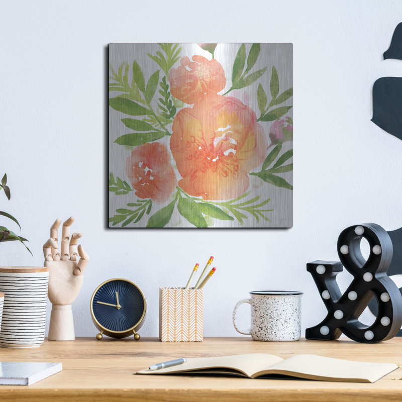 «Peachy Floral I» par Bluebird Barn