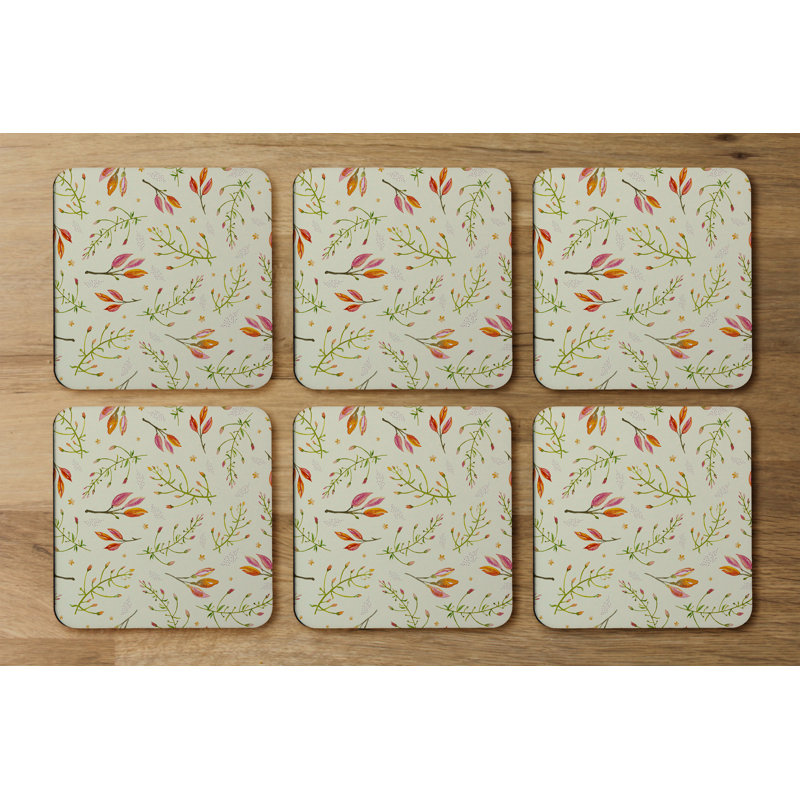 Square 6 Piece Coaster Set