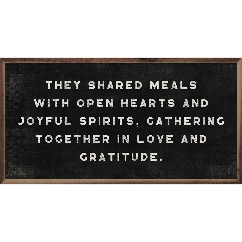 They Shared Meals Rectangle Print, 8" H x 16" W
