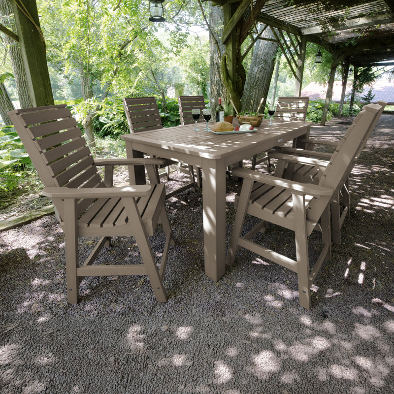Ensemble de salle à manger rectangulaire pour 6 personnes Midwest, H 43,3 po x l 55,5 po x L 86,5 po, Brun bois