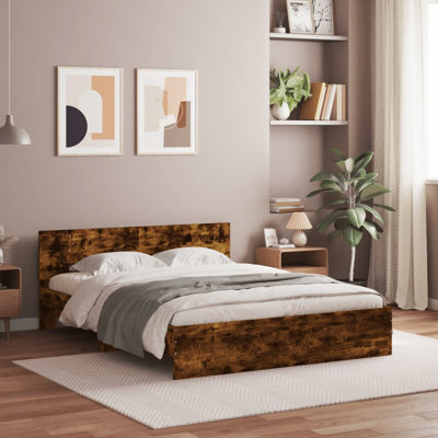 Latitude Run Bed Frame With Headboard And LED Double