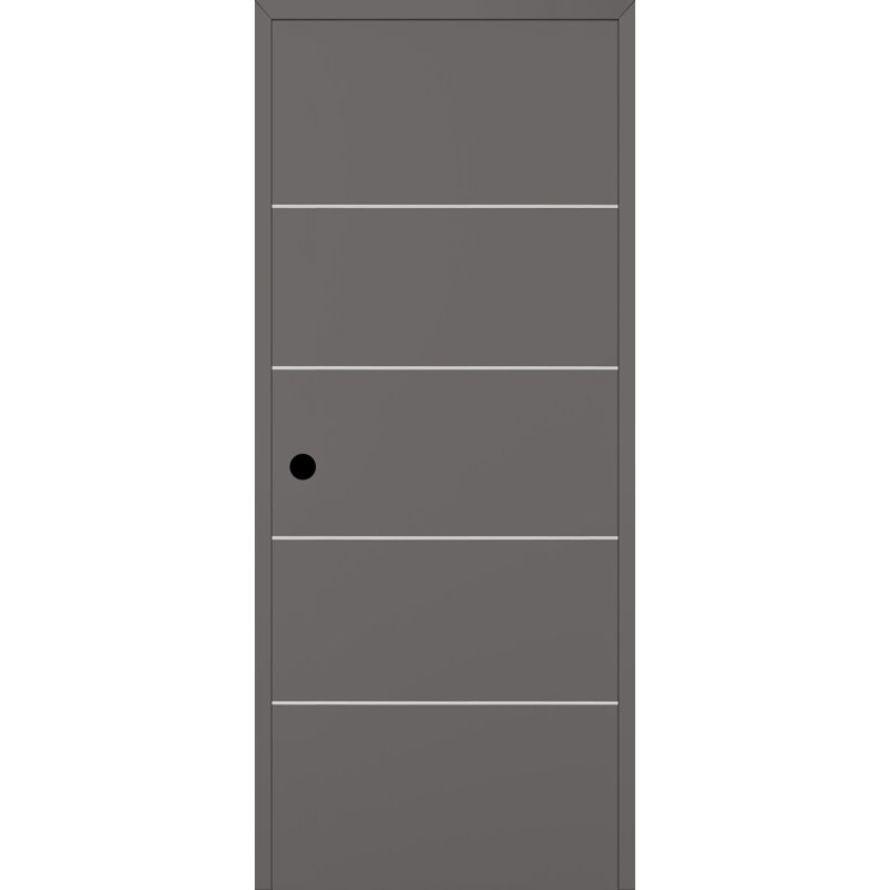 Intérieur en bois manufacturé 4H Optima, 31,75 po x 95,24 po, Gauche, Gris mat
