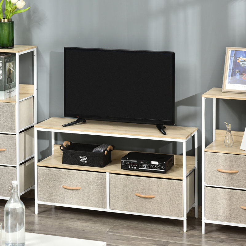 Friese TV Stand for TVs up to 48", Maple/White