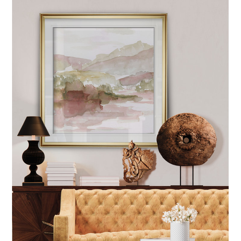 « windscape », reproduction encadrée, H 17,5 po x l 17,5 po x P 1,5 po, Cadre doré