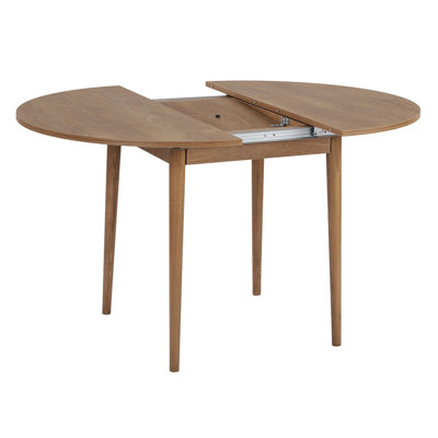 Extendable Dining Table, Kafkas Oak, 39.4 x 29.5 x 39.4 inches (Open: 51.6 x 29.5 x 39.4 inches) | 100% Melamine Coated Particle Board, 0.7 inches Thick | Sturdy Wooden Legs, Scandinavian Design for Modern Dining Spaces