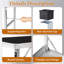 Table de bar pliante portative pour patio avec tablette-1791576425