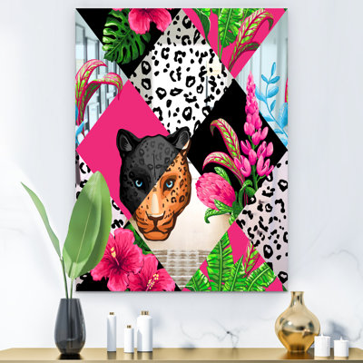 Leopard 4 - Miroir Mid-Century - Grand miroir mural