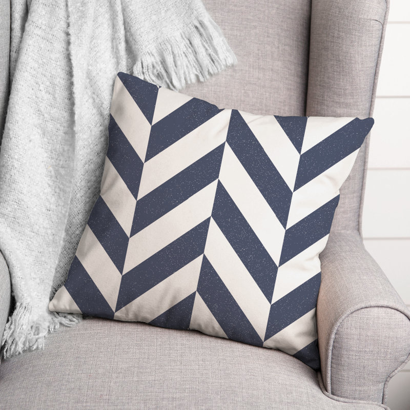 Housse et insert de coussin carré Style 6, Bleu, 16 po x 16 po