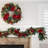 9 ft. Artificial Christmas Garland with Lights - Red Magnolia