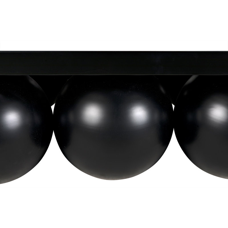 Noir Lambreta 74" Oval Black Metal Coffee Table