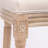 Retro French Country Barstools with Rattan Mesh Backrest and Upholstered Seating, Set of 2