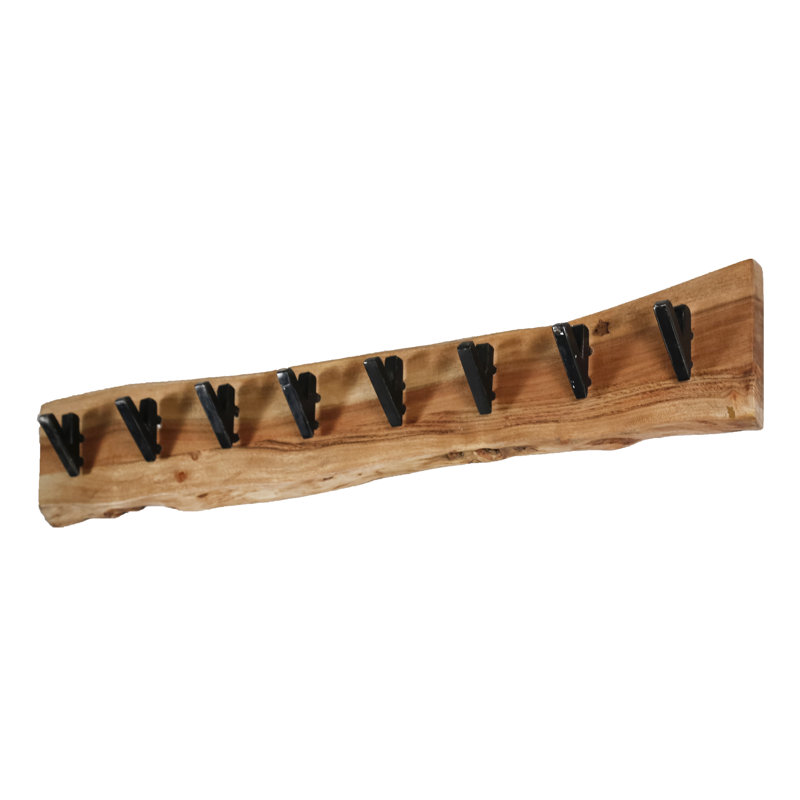 Ebeling Solid Wood Wall 8 - Hook Wall Mounted Coat Rack